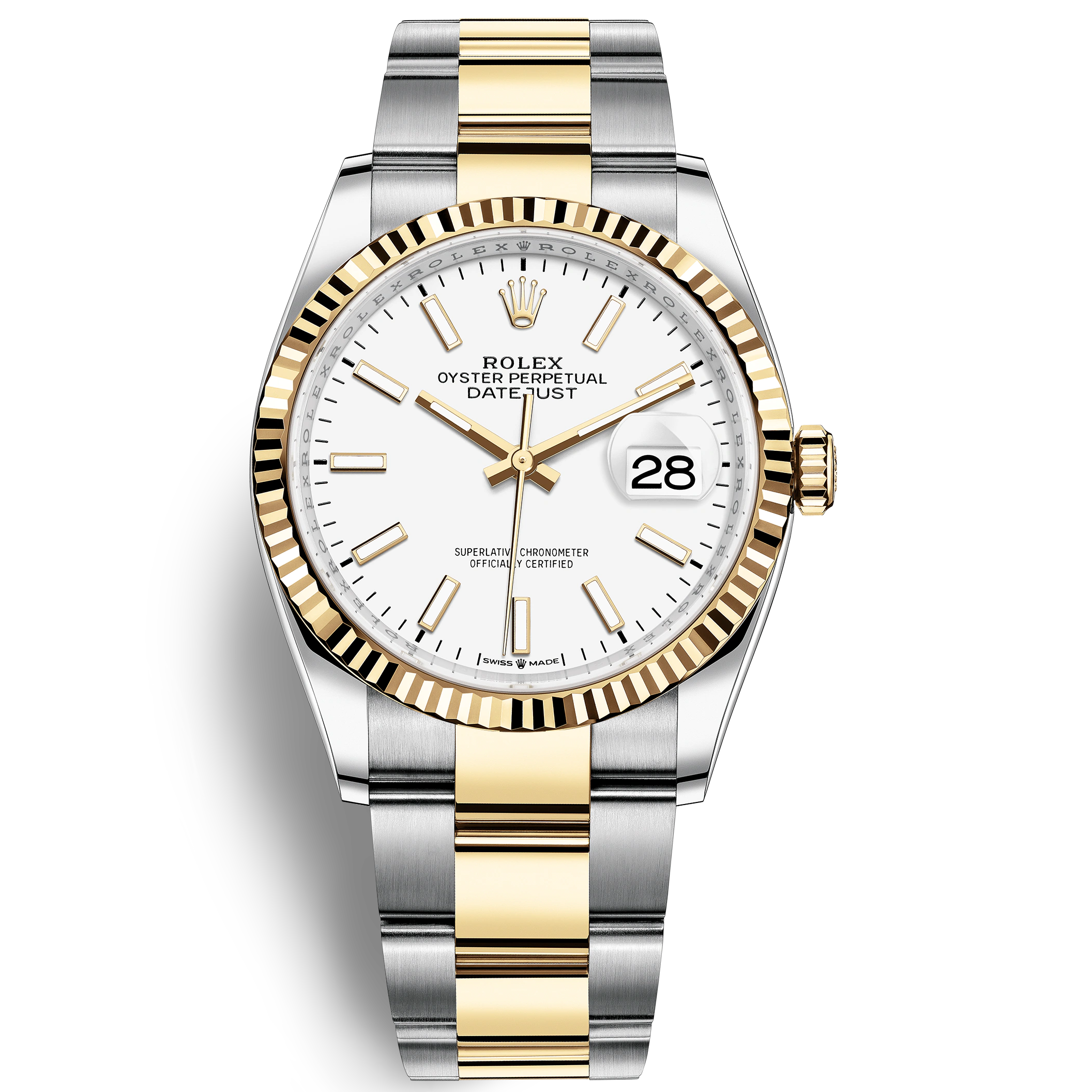 Rolex Datejust 36 126233 Mặt Số Trắng Dây Đeo Oyster