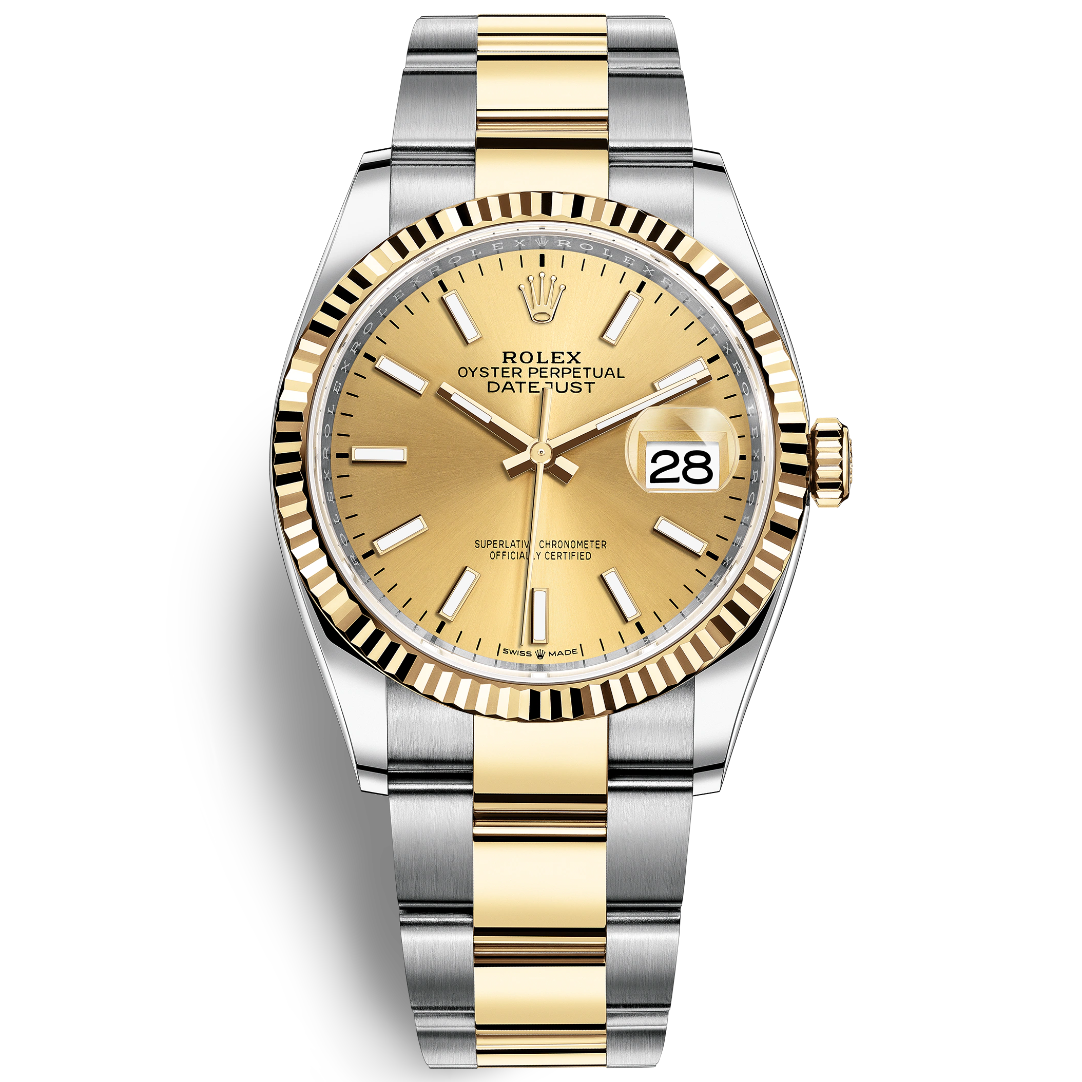 Rolex Datejust 36 126233 Mặt Số Vàng Champagne Dây Đeo Oyster